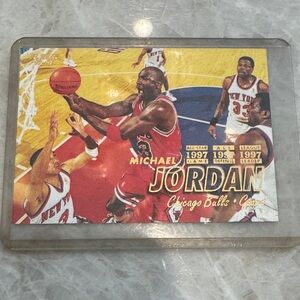 Michael Jordan Chicago Bulls Basketball Card - Red, White, Yellow